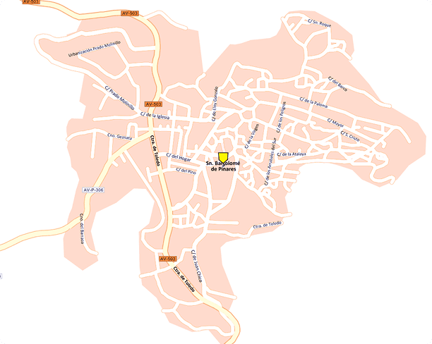 Plano esquemático del núcleo urbano