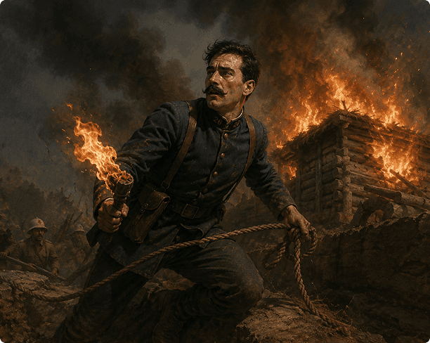 Ilustración de la hazaña de Eloy Gonzalo en Cascorro